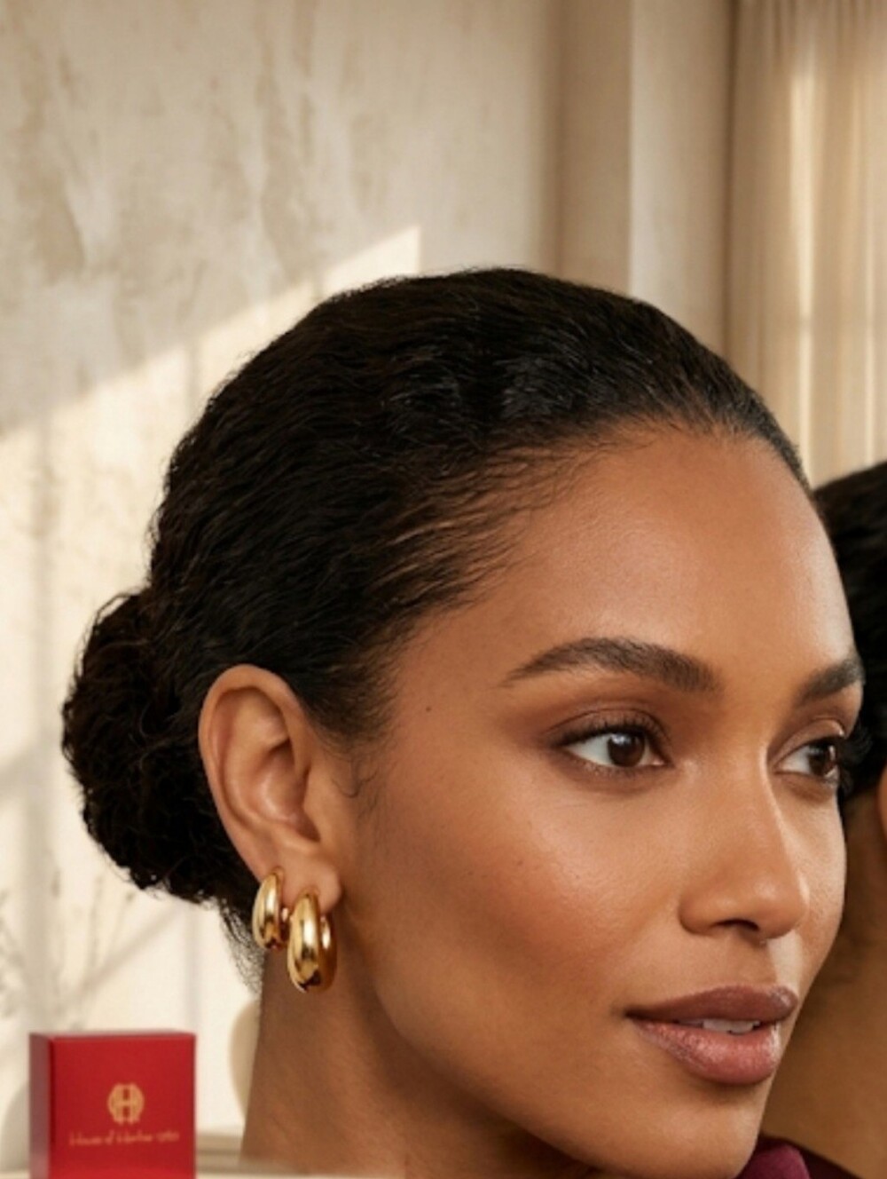 House of Harlow 1960 Polished Gold Tone Hoop Earring Set
